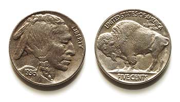 1936 Buffalo nickel